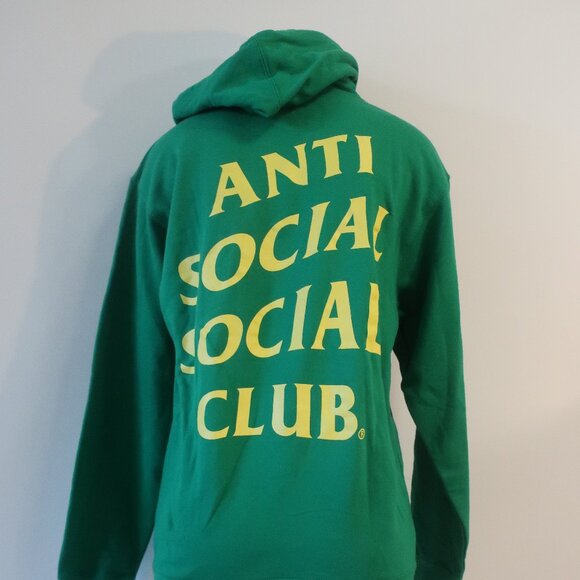 NWT Authentic Mens Anti Social Social Club Green Graphic Pullover Hoodie S - Picture 7 of 9
